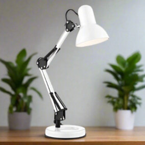 CGC DESK Hobby Table Lamp - White Metal