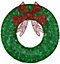 CGC Extra Large 90cm Luxury Green With Red Bow Pre Lit LED Christmas Xmas Wreath Outdoor Indoor
