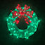 CGC Extra Large 90cm Luxury Green With Red Bow Pre Lit LED Christmas Xmas Wreath Outdoor Indoor