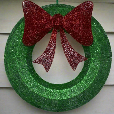 Pre lit deals christmas wreath outdoor