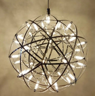 CGC FAWKES Natural White Chrome 30cm Medium Silver Starburst Chandelier