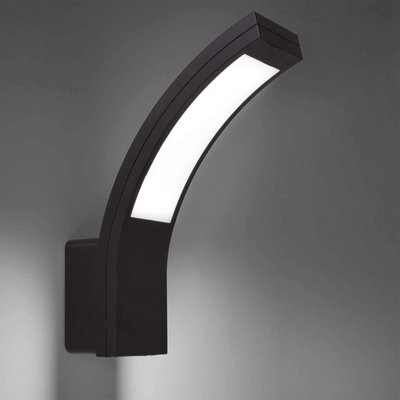 CGC Garden Porch Outdoor Wall Light Grey LED Curved