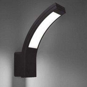CGC Garden Porch Outdoor Wall Light Grey LED Curved