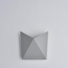 CGC Grey Pyramid Square Geometric Up Down Outdoor Indoor Wall Light