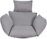 CGC Grey Replacement Outdoor Garden Egg Chair Cushion and Neck Rest