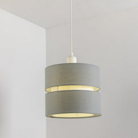 CGC Grey Two Tier Bedroom Lounge Lamp Shade
