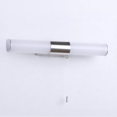 Buy CGC JAX Chrome LED Over Mirror Bathroom Wall Light with Pull Cord ...