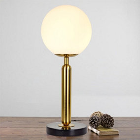 CGC JENNA Pearl Globe Table Lamp With Marble Base