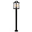 CGC KELSEY Black Post Lantern With Water Glass Diffuser