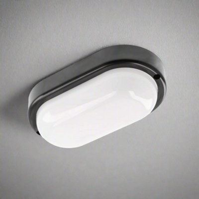 CGC KODO Black Oval Ceiling Wall Light Surface Mount LED, 18W, 1620lm, 4000K