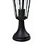 CGC Lighting Modern Contemporary Brushed Black Mains-powered 1 lamp LED Outdoor 6 faces Post light (H)385mm