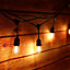 CGC Lighting Modern Contemporary Mains-powered Warm white 10 LED Outdoor String lights