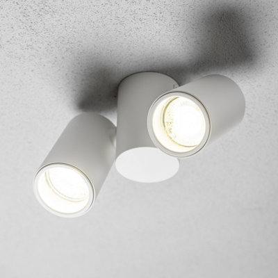 CGC LUP White Modern Double Two Head GU10 Adjustable Ceiling Spotlight