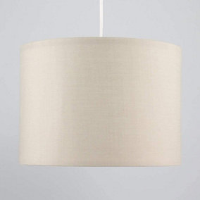CGC Luxury Cream & Silver Inner Round Cotton Pendant Drum Lamp Shade