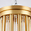 CGC LYDIA Gold & Crystal Windchime Pendant Light