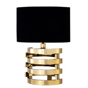 CGC LYNN Gold Curved Rib Luxury Table Lamp
