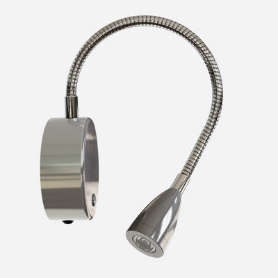 CGC MATILDA Satin Nickel Adjustable Flexible Neck LED Rechargeable ...