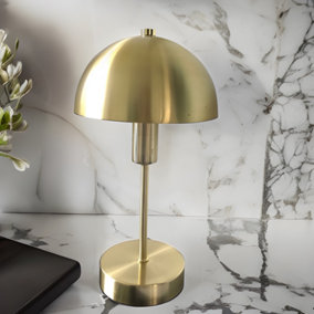 CGC NELLIE Brushed Gold Dome Mushroom Table Desk Bedside Lamp