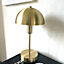 CGC NELLIE Brushed Gold Dome Mushroom Table Desk Bedside Lamp
