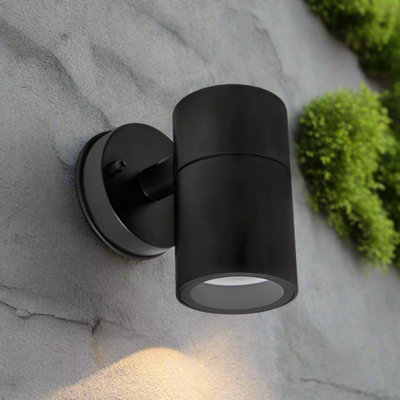 CGC Outdoor Outside Down Wall Spot Light Black GU10 Polycarbonate IP54