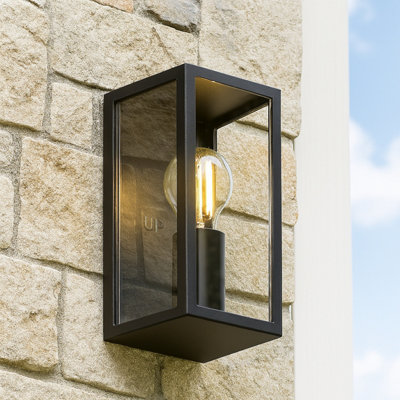 Wand Buitenlamp Louvre Lamellen E27 - Wit | Antraciet | Roest