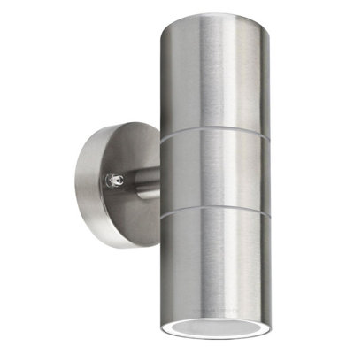 CGC Outdoor Outside Wall Light Stainless Steel GU10 Security Porch Up & Down Beam