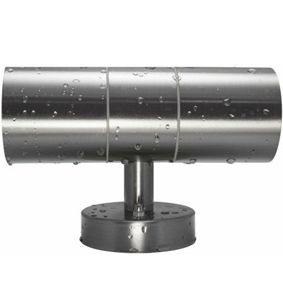 CGC Outdoor Outside Wall Light Stainless Steel GU10 Security Porch Up & Down Beam