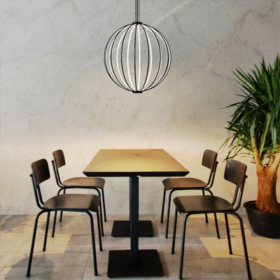 CGC PARAPLU 3 Black 45cm Globe LED Ceiling Pendant