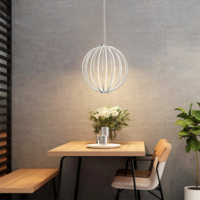 CGC PARAPLU 3 Globe 60cm Satin Nickel LED Ceiling Pendant Light