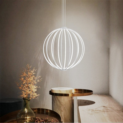 CGC PARAPLU 3 White 60cm Globe LED Ceiling Pendant