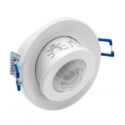 CGC Recessed Ceiling PIR Motion Sensor White IP20 Adjustable Detection ...