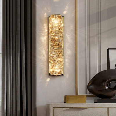 CGC REGENCY Gold and Crystal Wall Light Built in LED 3 Colour Switchable 3000k / 4000k / 6000k