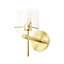 CGC RILEY Satin Brass & Glass Cylinder Wall Light