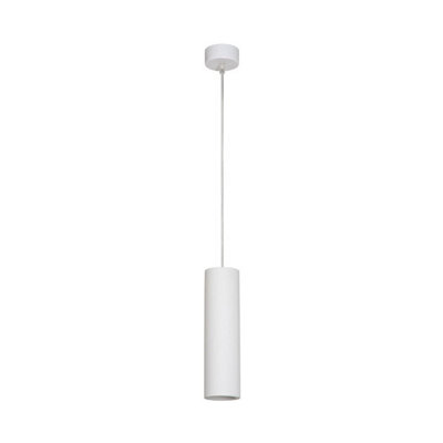 CGC RUTH White Suspended Cylinder Ceiling Light Adjustable Pendant