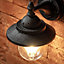 CGC RYDER Matt Black Fisherman Lantern Outdoor Porch Wall Light