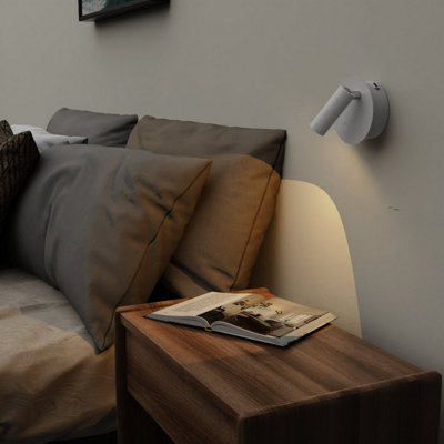 CGC SCARLET White Adjustable Head LED Rechargeable Magnetic USB Reading Bedside Wall Light