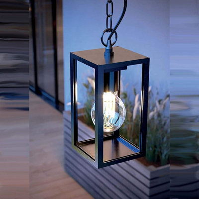 Black outdoor deals hanging lantern lights