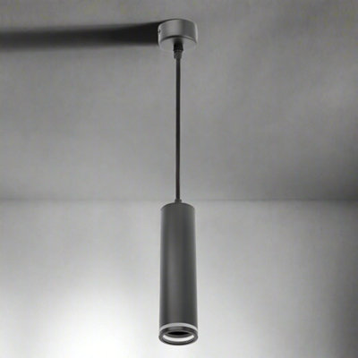 CGC SOLIS Black Suspended Cylinder Ceiling Light