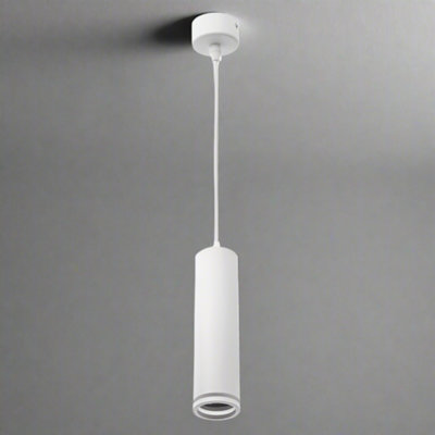 CGC SOLIS White Suspended Cylinder Ceiling Light