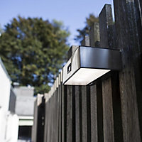 CGC Stainless Steel LED Solar Outdoor Garden Porch Wall Light With Motion Sensor