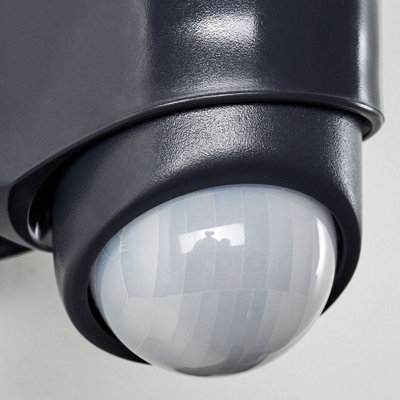 CGC SUNSHINE Grey Solar Flood Outdoor LED Wall Light With Motion Sensor