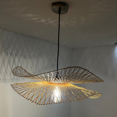 Bamboo lamp deals ceiling