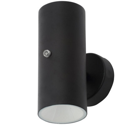 CGC VERITY Black LED Outdoor Wall Spotlight With Photocell Sensor
