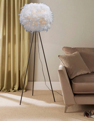 Feather shade deals floor lamp