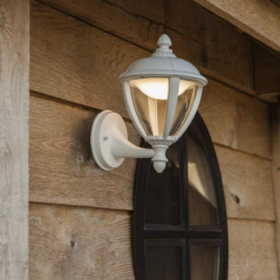 CGC White Outdoor LED Wall Coach Lantern Garden Light DIY at B Q