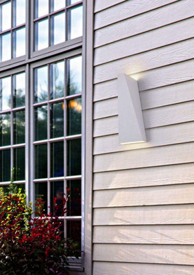 CGC White Up Down Outdoor Indoor Angular LED Wall Light