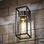 CGC ZOEY Anthracite Dark Grey E27 Outdoor Wall Light Clear Diffuser IP54
