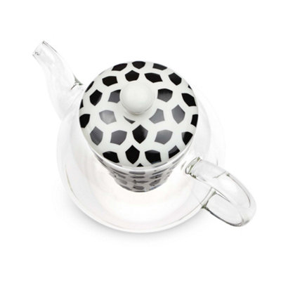 Cha & Co Kerala Borosilicate Glass Teapot with Ceramic Infuser 600ml