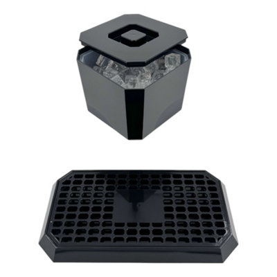 Chabrias Ltd Black Ice Bucket & Drip Tray Kit Bar Home Pub Accessories ...