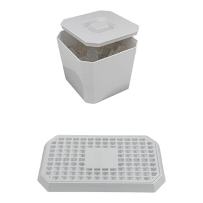 Chabrias Ltd White Uni Bar Plastic Drip Tray & Octagonal Ice Bucket
